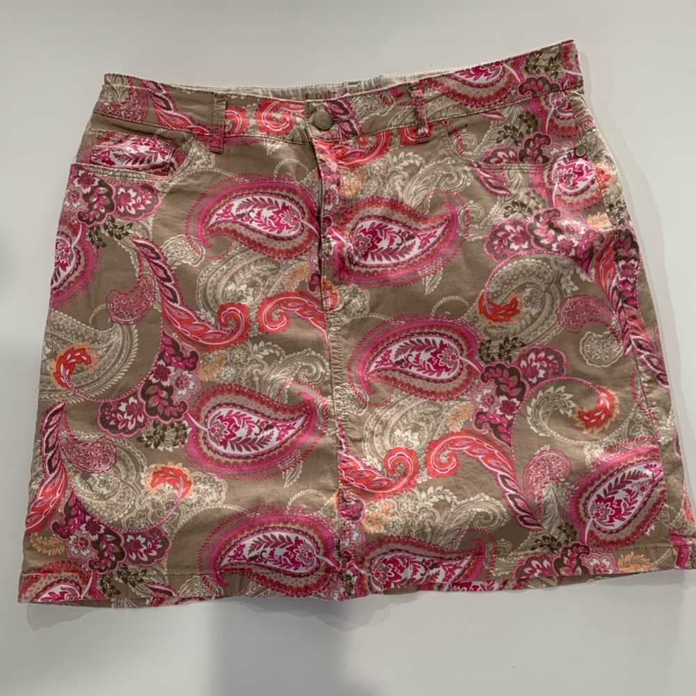 Croft & Barrow Floral Skort Size 10 | Pull On Comfort Skirt Shorts